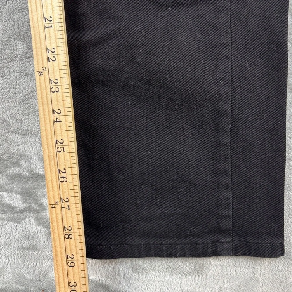 Lee Jeans Mens 36x30 Dungarees Slim Fit Black Stretch Denim EUC